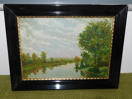 Quadro paesaggio con fiume - quadro,