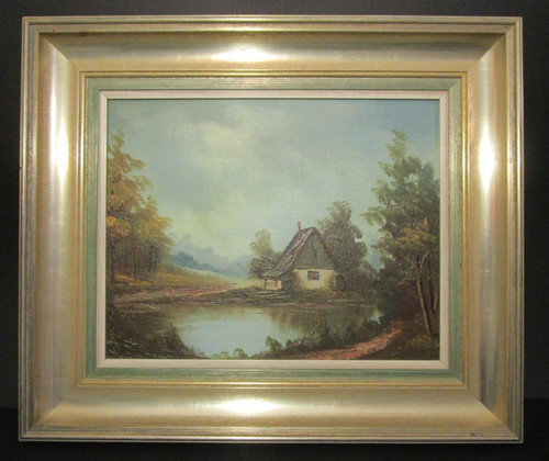 Dipinto olio originale casa - dipinto, "casa