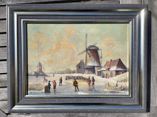 Paesaggio invernale con - , mulino